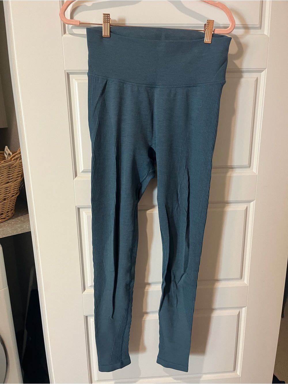 lululemon athletica Ribbed High-Waist Leggings - Teal Blue